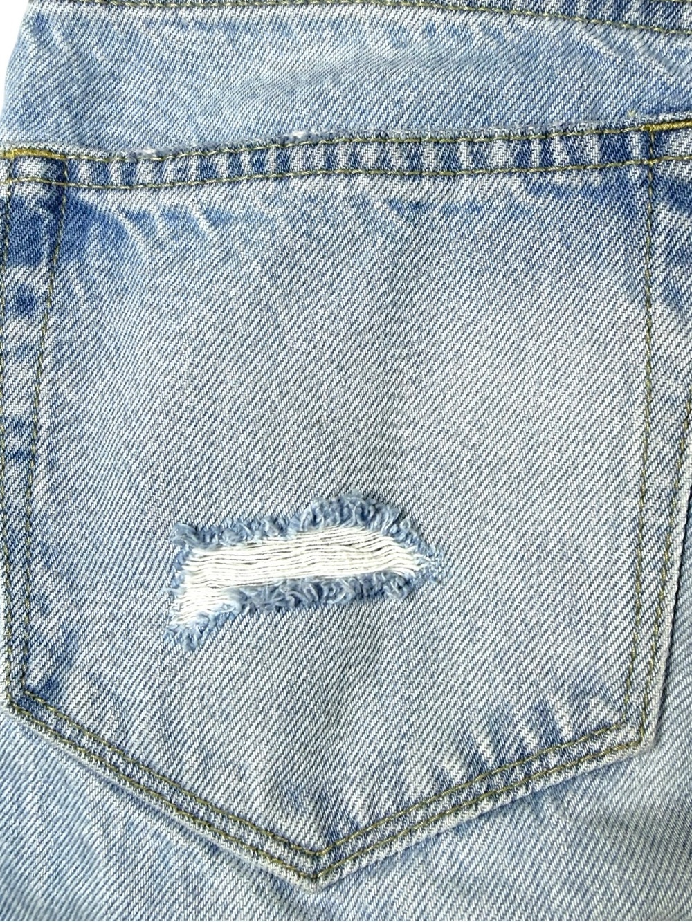 Bershka 90s Wide Leg Distressed Light Wash Y2K Baggy Jeans Size 2 Boho - Picture 10 of 15